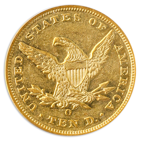 1860-O $10 Liberty PCGS AU55