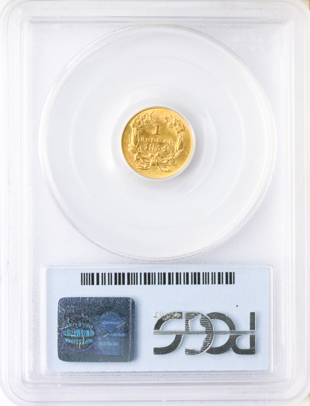 1854 $1 Gold TY2 PCGS MS61 1854 $1 Gold TY2 PCGS MS61