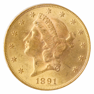 1891-S $20 Liberty PCGS MS62 CAC +