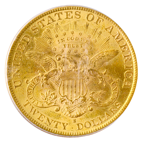 1891-S $20 Liberty PCGS MS62 CAC +