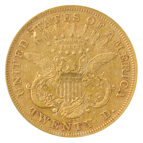 1870-CC $20 Liberty PCGS XF45
