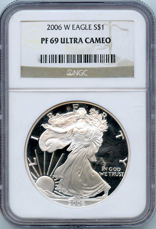 2006-W 1 oz Silver American Eagle NGC PF69 Ultra Cameo