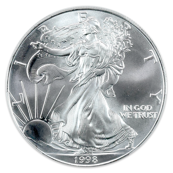 1998 1 oz Silver Eagle CACG 1998 1 oz Silver Eagle CACG