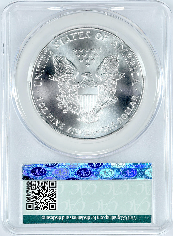 1998 1 oz Silver Eagle CACG 1998 1 oz Silver Eagle CACG