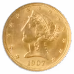 1907-D $5 Liberty NGC MS65