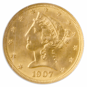 $5 LIBERTY 1907-D NGC