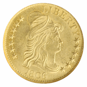 1806 $5 Draped Bust Knobbed 6 7x6 NGC MS63 CAC