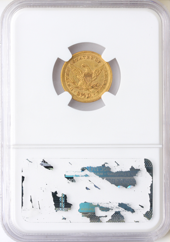1862 $2.50 Liberty NGC AU58 CAC