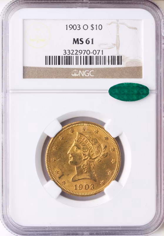 1903-O $10 Liberty NGC MS61