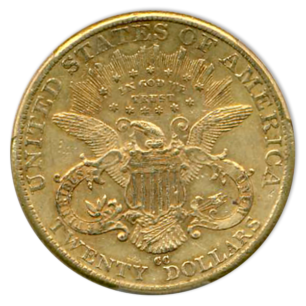 1891-CC $20 Liberty PCGS AU50 CAC