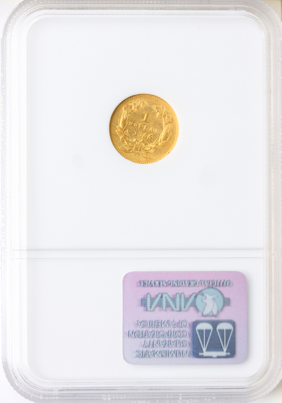 1855-O $1 Gold NGC AU58 1855-O $1 Gold NGC AU58