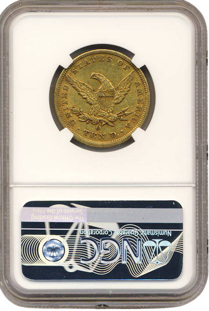 1858-O $10 Liberty NGC AU55 CAC