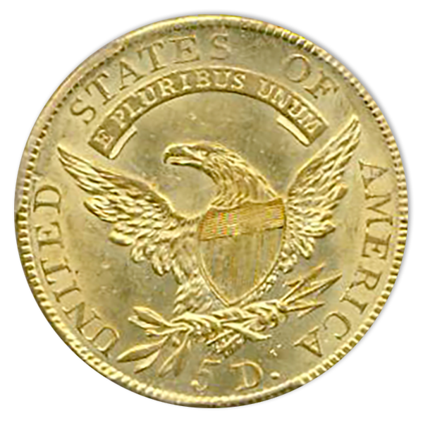 1807 $5 Capped Bust Left PCGS MS62