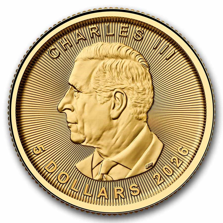2026 1/10 oz Canadian Gold Maple Leaf 2026 1/10 oz Canadian Gold Maple Leaf