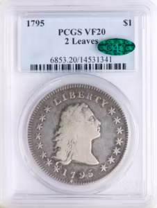 1795 Flowing Hair $1 2 Leaves PCGS VF20 CAC
