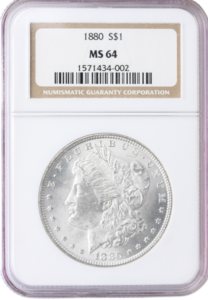 1880 Morgan $1 NGC MS64