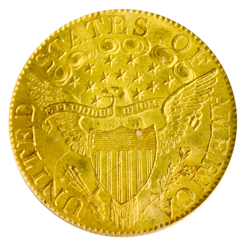 1804 $5 Draped Bust Small 8 over Large 8 PCGS MS62 CAC