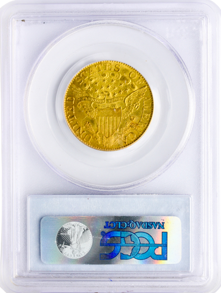 1804 $5 Draped Bust Small 8 over Large 8 PCGS MS62 CAC