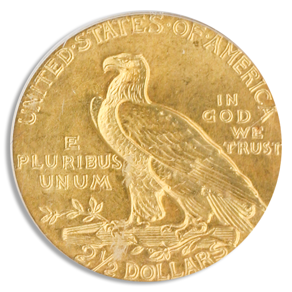 1908 $2 1/2 Indian PCGS MS65 CAC 1908 $2 1/2 Indian PCGS MS65 CAC