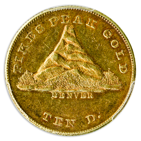 1860 $10 Clark Gruber PCGS AU58 CAC 1860 $10 Clark Gruber PCGS AU58 CAC