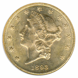 1893-CC $20 Liberty NGC MS61 CAC