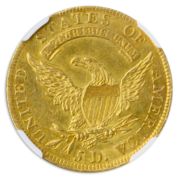 1812 $5 Capped Bust NGC MS61 CAC +