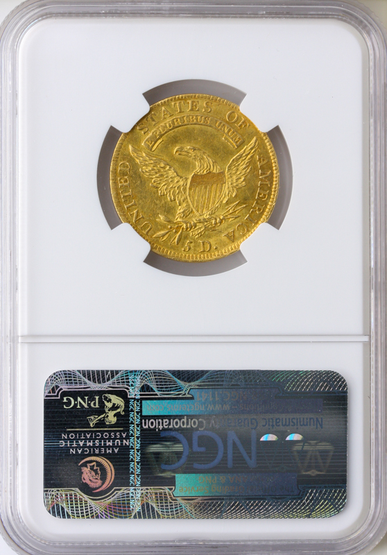 1812 $5 Capped Bust NGC MS61 CAC +