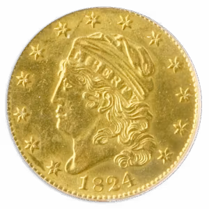 1824 $5 Capped Bust PCGS MS62 CAC