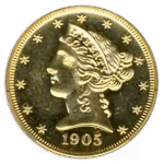 1905 $5 Liberty CACG PR63