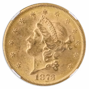 1873-S $20 Liberty Open 3 NGC MS61 CAC
