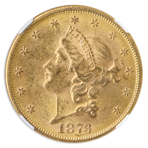 1873-S $20 Liberty Open 3 NGC MS61 CAC 1873-S $20 Liberty Open 3 NGC MS61 CAC