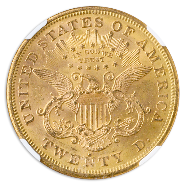 1873-S $20 Liberty Open 3 NGC MS61 CAC 1873-S $20 Liberty Open 3 NGC MS61 CAC