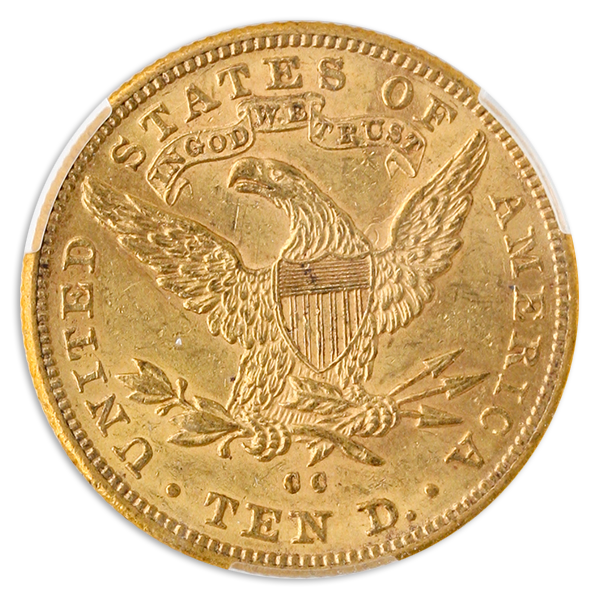 1892-CC $10 Liberty CACG AU58