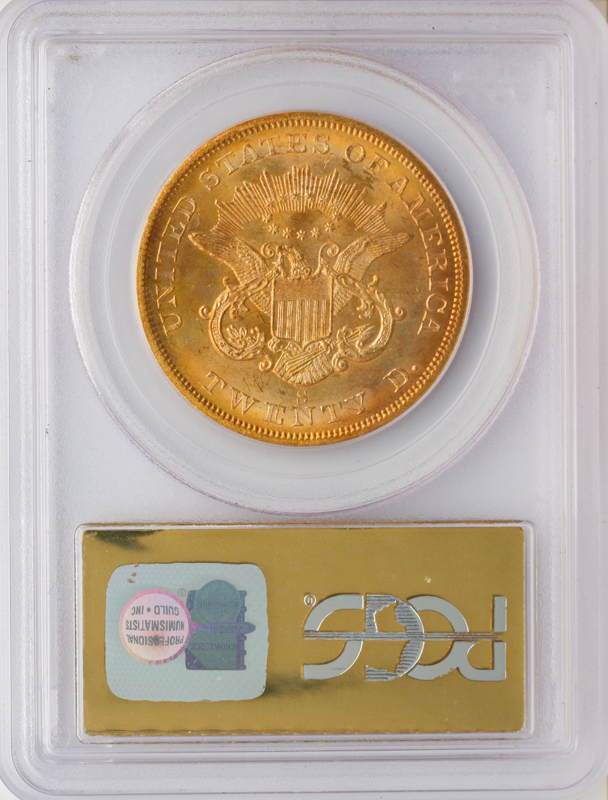 1857-S $20 Liberty SSCA PCGS MS65 CAC 1857-S $20 Liberty SSCA PCGS MS65 CAC