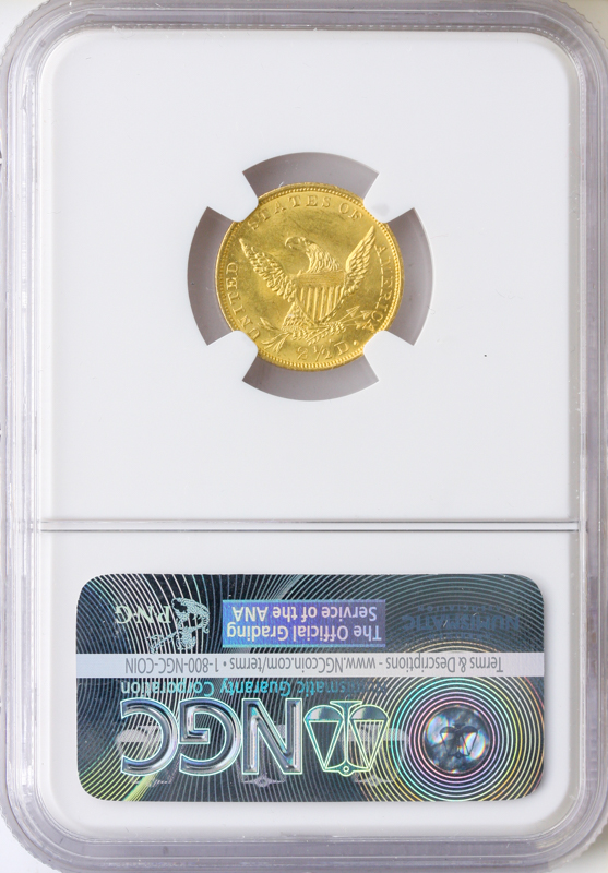 1836 $2.50 Classic Script 8 NGC MS64 CAC