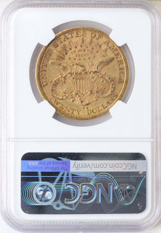 1878-CC $20 Liberty NGC XF45 CAC
