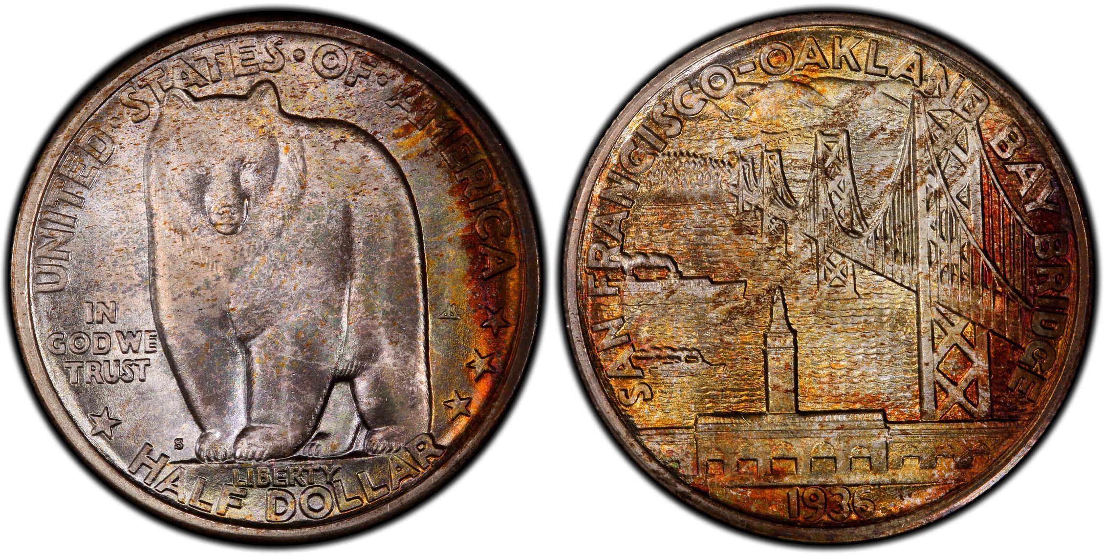 1936-S Bay Bridge Silver Half Dollar