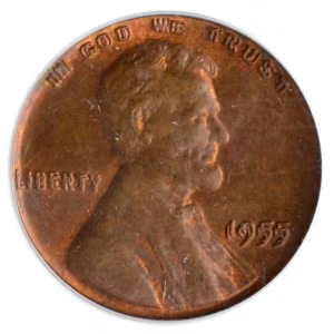1955 Lincoln Cent Double Die PCGS MS64 CAC