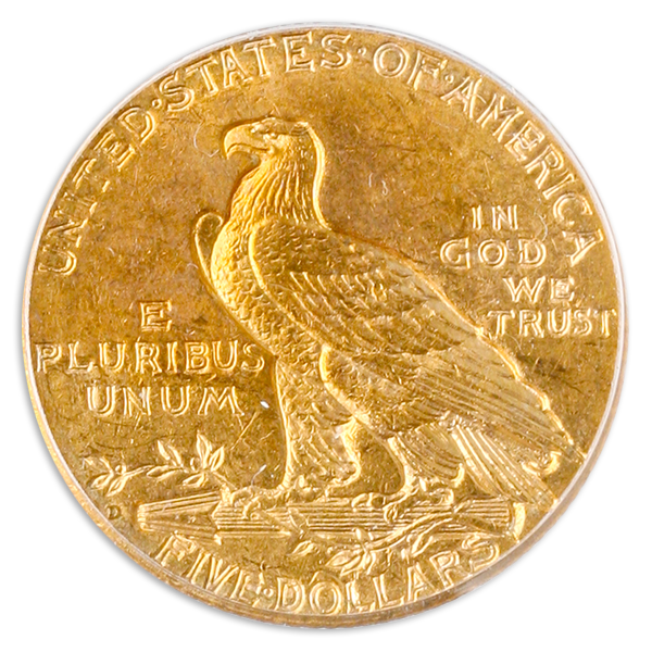 1908-D $5 Indian PCGS MS63 1908-D $5 Indian PCGS MS63