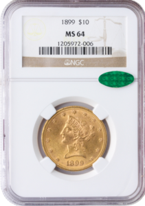 1899 $10 Liberty NGC MS64 CAC