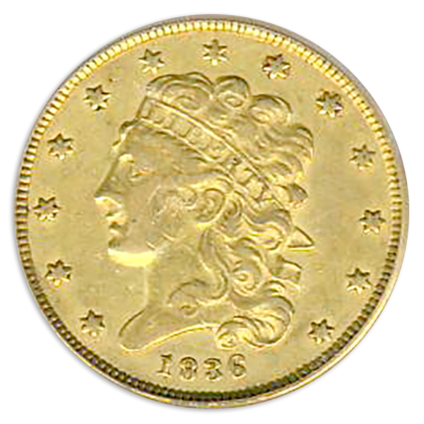 $5 CLASSIC 1836 PCGS $5 CLASSIC 1836 PCGS