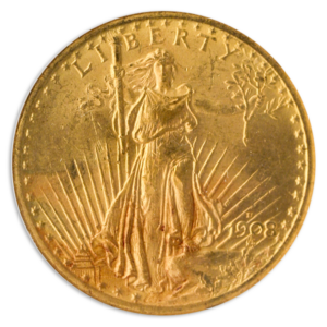 1908-D No Motto $20 Saint Gaudens NGC MS63