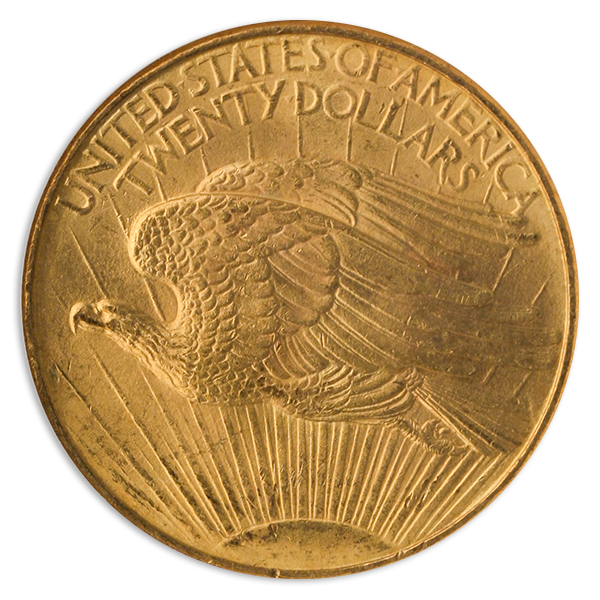 1908-D No Motto $20 Saint Gaudens NGC MS63