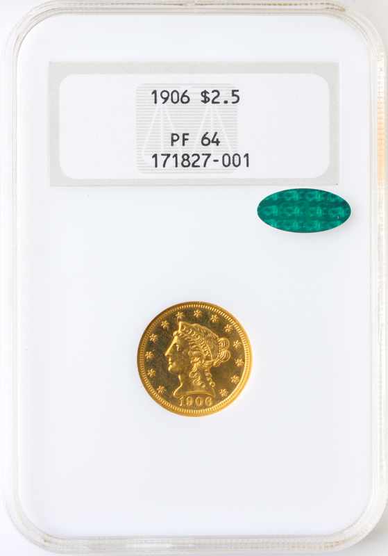 1906 $2.50 Liberty NGC PR64 CAC 1906 $2.50 Liberty NGC PR64 CAC