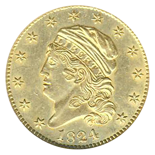 1824 $5 Capped Bust NGC MS60 CAC 1824 $5 Capped Bust NGC MS60 CAC