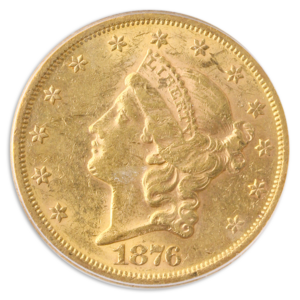 1876-S $20 Liberty PCGS AU55