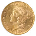 1875-S $20 Liberty PCGS AU58
