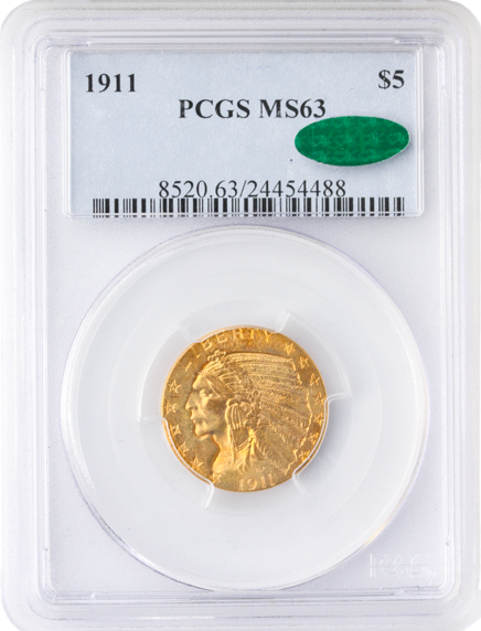 1911 $5 Indian PCGS