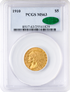 1910 $5 Indian PCGS MS63 CAC