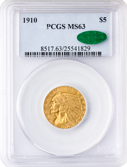 1910 $5 Indian  PCGS